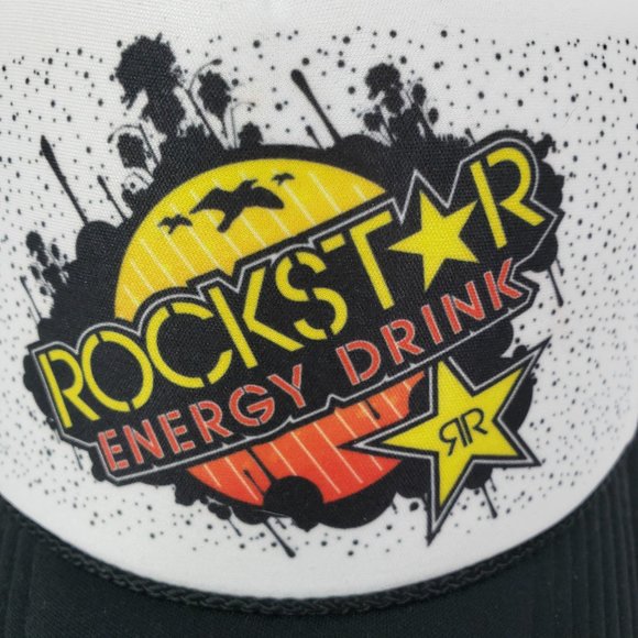 Rockstar Energy Drink Hat - Snapback Trucker Baseball Cap Mesh Back Sports OSFM - Picture 2 of 6